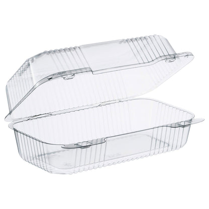 Dart StayLock Clear Hinged Lid Containers, 5.4 x 9 x 3.5, Clear, Plastic, 250/Carton