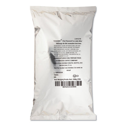 Starbucks Teavana Chai Tea Latte Mix, Chai Latte, 2 lb, Bag, 6/Carton