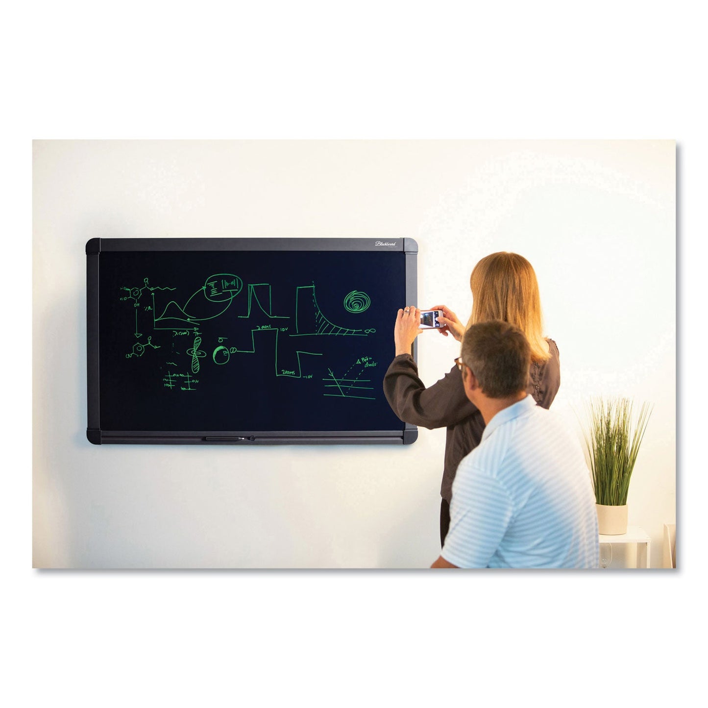Boogie Board Blackboard 55, 32.65" x 51.75", Black, Aluminum Frame