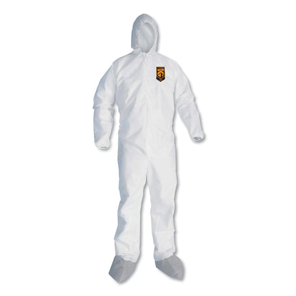 KleenGuard A45 Liquid and Particle Protection Surface Prep/Paint Coveralls, Large, White, 25/Carton