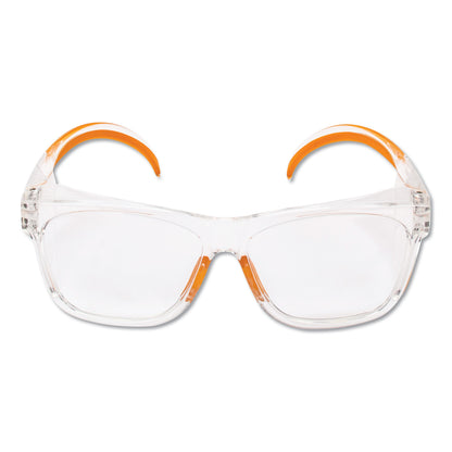 KleenGuard Maverick Safety Glasses, Clear/Orange, Polycarbonate Frame, 12/Box