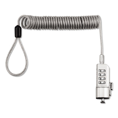 Innovera Compact Combination Laptop Lock, 6 ft Steel Cable