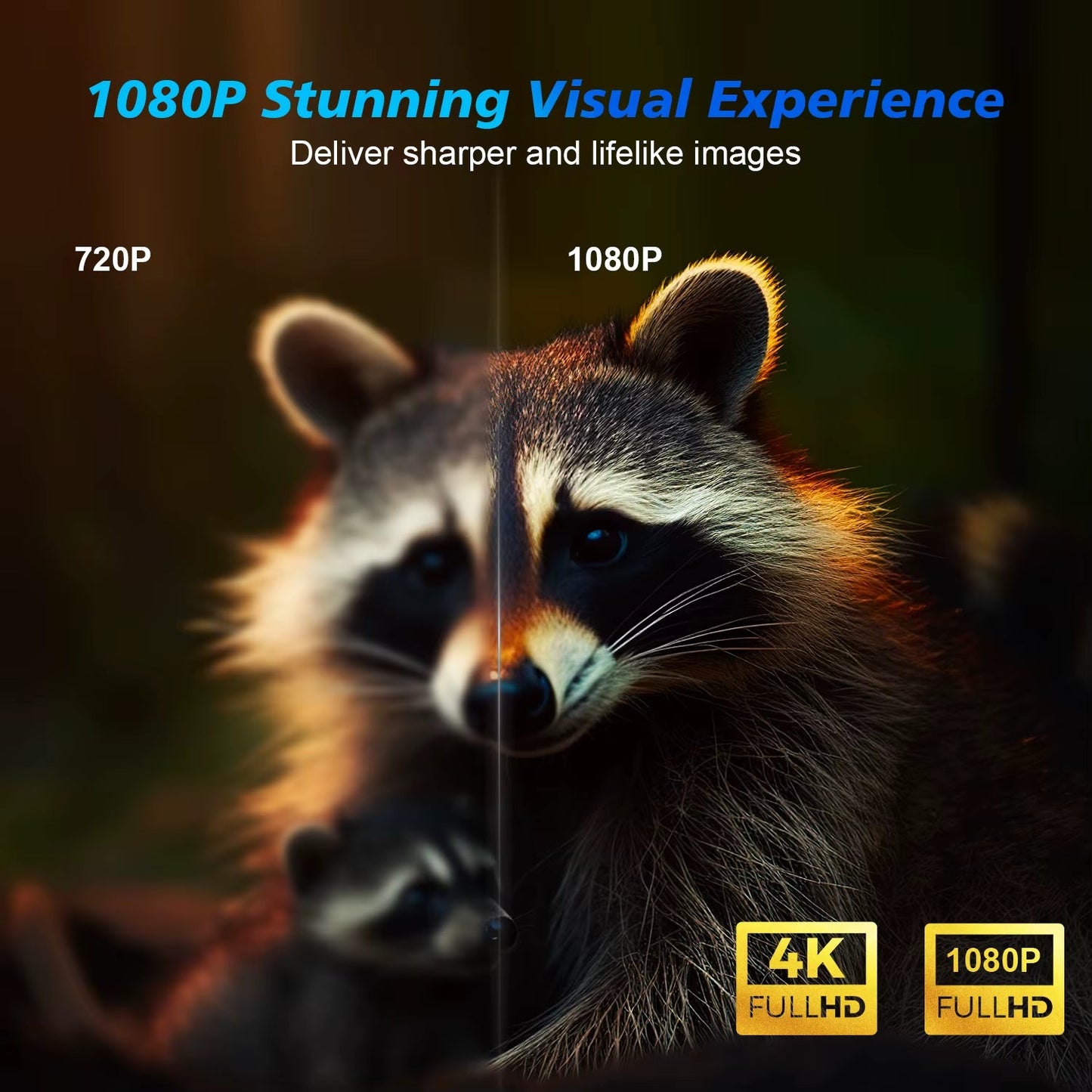 Ultimate 4K Smart Projector with Android 11, 580ANSI Brightness, Full HD 1920x1080, Wifi6 & BT5.0 - Voice Control Home Theater Experience