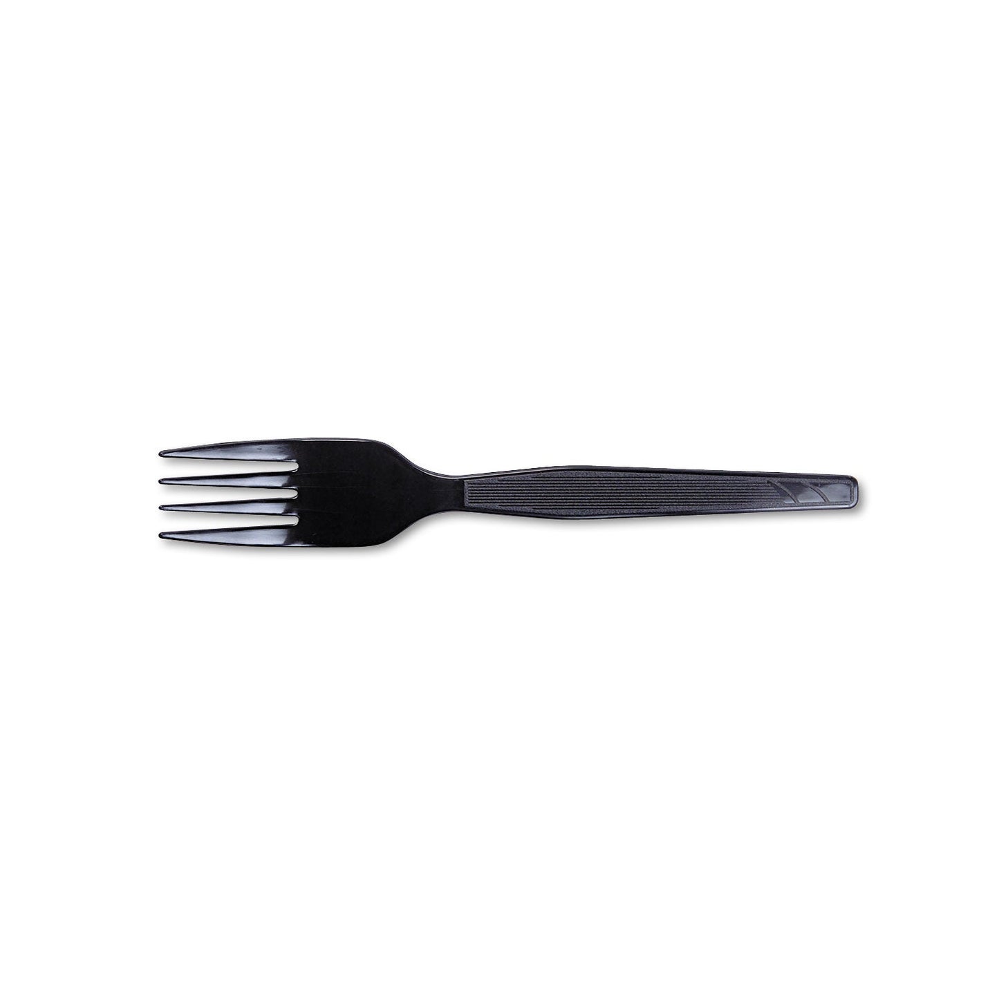 Dixie Plastic Cutlery, Heavy Mediumweight Forks, Black, 1,000/Carton