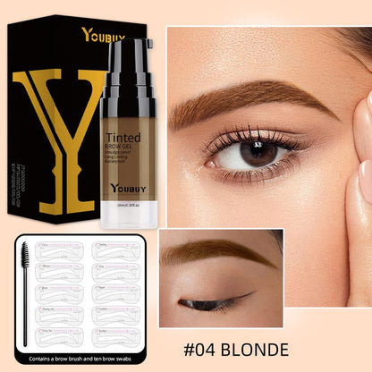 Brow Gel & 4-Prong Eyebrow Pen Set - Smudge-Proof & Water-Resistant for Long-Lasting, Natural-Looking Brows