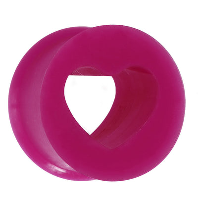 1/2 Purple Heart Silicone Flexible Tunnel