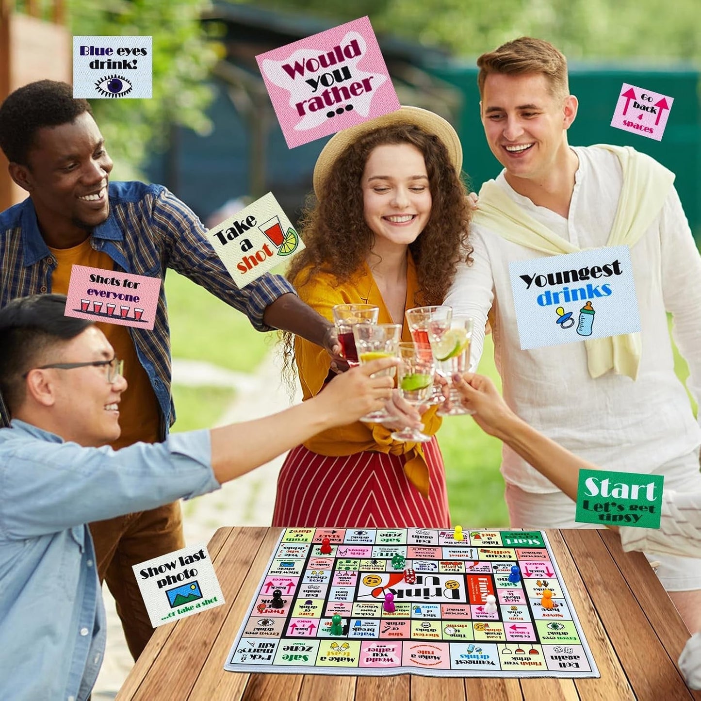 Drinking Board Games for Adults, Rubber Mat Drinking Board Game, Funny Party Int