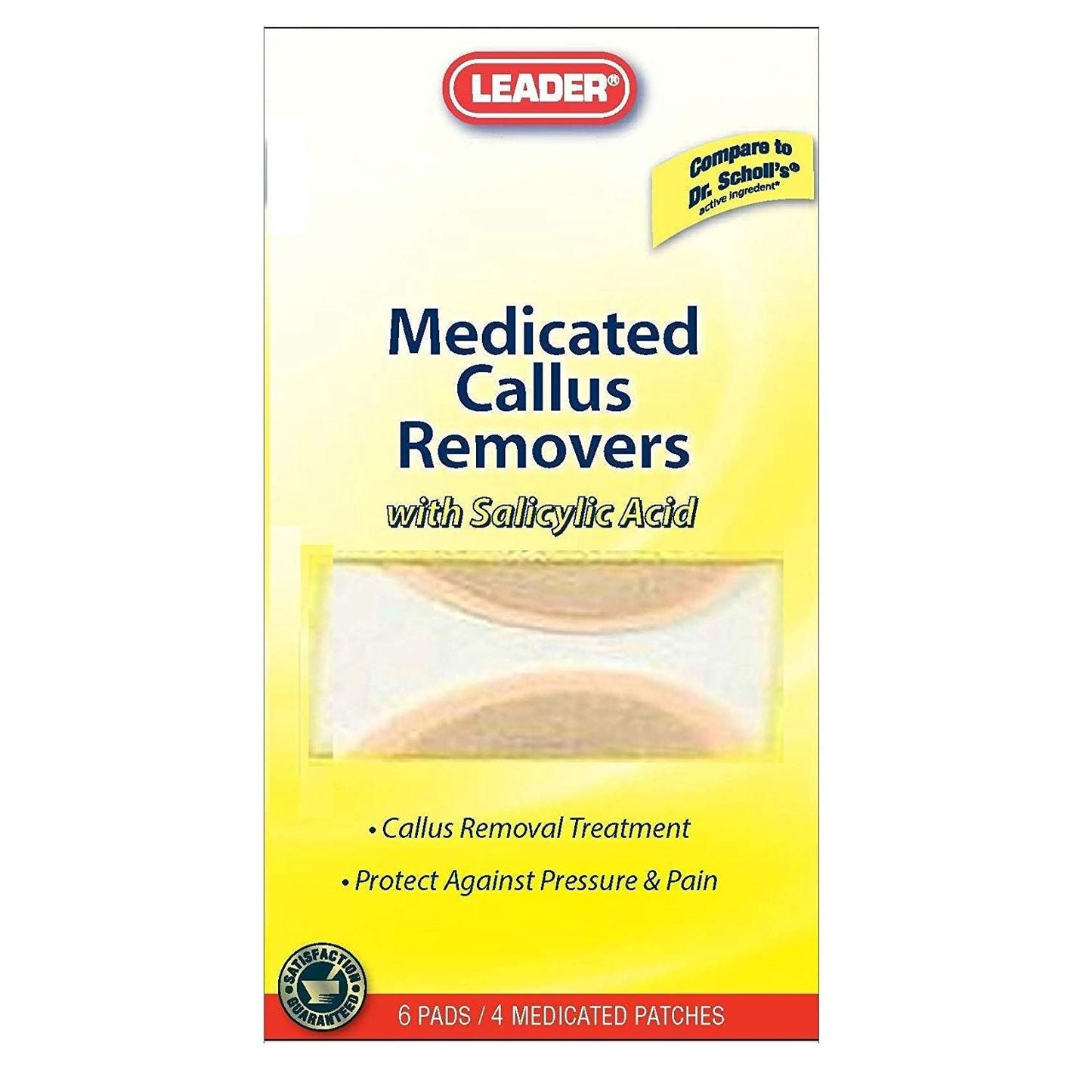 Leader(Tm) Callus Removers  Medicated Patches 4 Ct Plus 6 Protective Pads(Compare to Dr. Scholls)