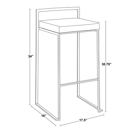 Fuji - Contemporary And Elegant Design Stackable Barstool