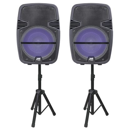 Naxa Dual 15" Bluetooth TWS Party Speakers - Refurbished