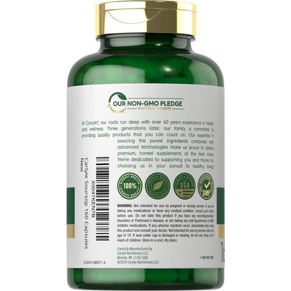 Carlyle Soursop Leaves | 2000Mg | 160 Capsules | Traditional Herb | Non GMO, Gluten Free Supplement
