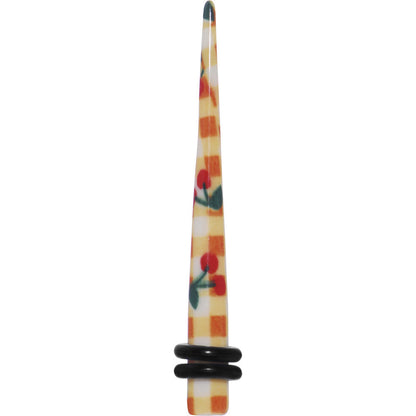 4G Plaid Cherry Acrylic Taper