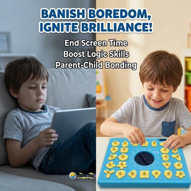 Time Puzzle Pop up Board Game for Kids with Shape Matching Puzzles Fun Learning Toy That Teaches Shape & Color Recognition Develops Problem Solving Skills Eco Friendly ABS Material