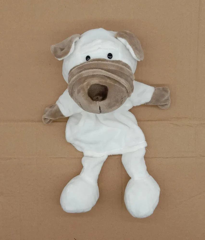 35cm Cartoon Animal Hand Puppet | Lion, Elephant, Pig Plush Toy for Interactive Play