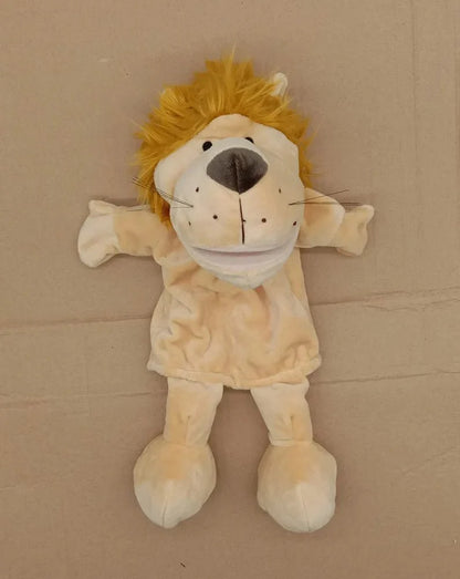 35cm Cartoon Animal Hand Puppet | Lion, Elephant, Pig Plush Toy for Interactive Play