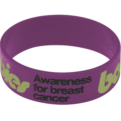 Purple Army Green Boobies Awareness for Breast Cancer Bracelet