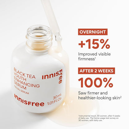 Black Tea Youth Enhancing Serum, Korean Serum with Niacinamide for Firming and Glow