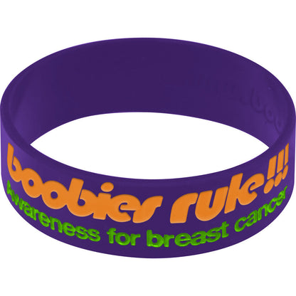 Purple Green I Love Motor Boating Breast Cancer Bracelet