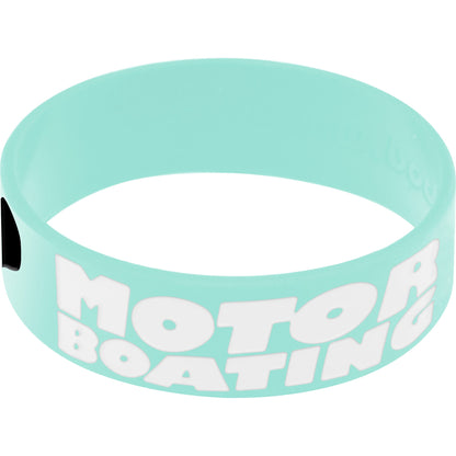 Baby Blue Black I Love Motor Boating Breast Cancer Bracelet