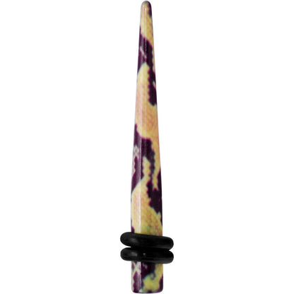 6G Green Snake Skin Acrylic Taper