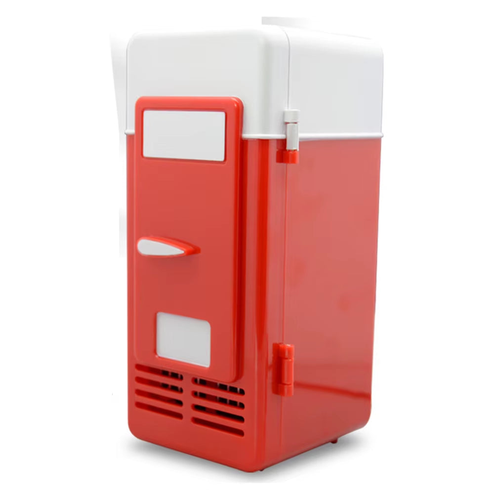 Mini USB Fridge Portable Cooler Beverage Drink Cans Cooler / Warmer Refrigerator for Car Laptop PC Computer Black Red Color 2025