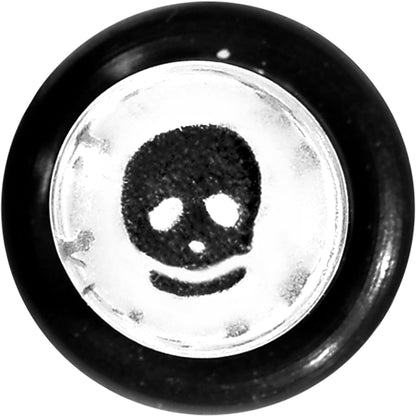 2G Clear Acrylic Glitter Black Skull Confetti Taper