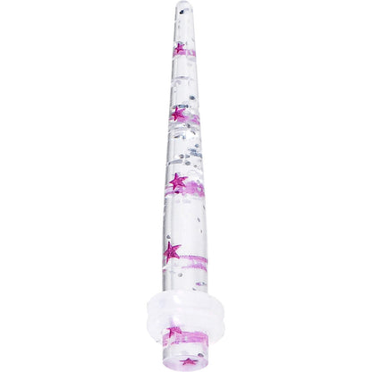 6G Clear Acrylic Glitter Purple Star Confetti Taper