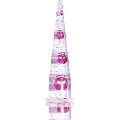 00G Clear Acrylic Glitter Purple Skull Confetti Taper