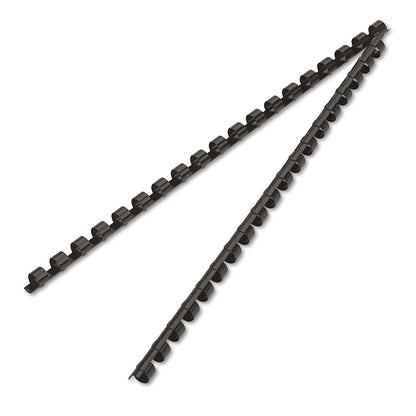 Fellowes Plastic Comb Bindings, 5/16" Diameter, 40 Sheet Capacity, Black, 25/Pack
