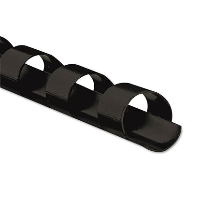 Fellowes Plastic Comb Bindings, 5/16" Diameter, 40 Sheet Capacity, Black, 25/Pack