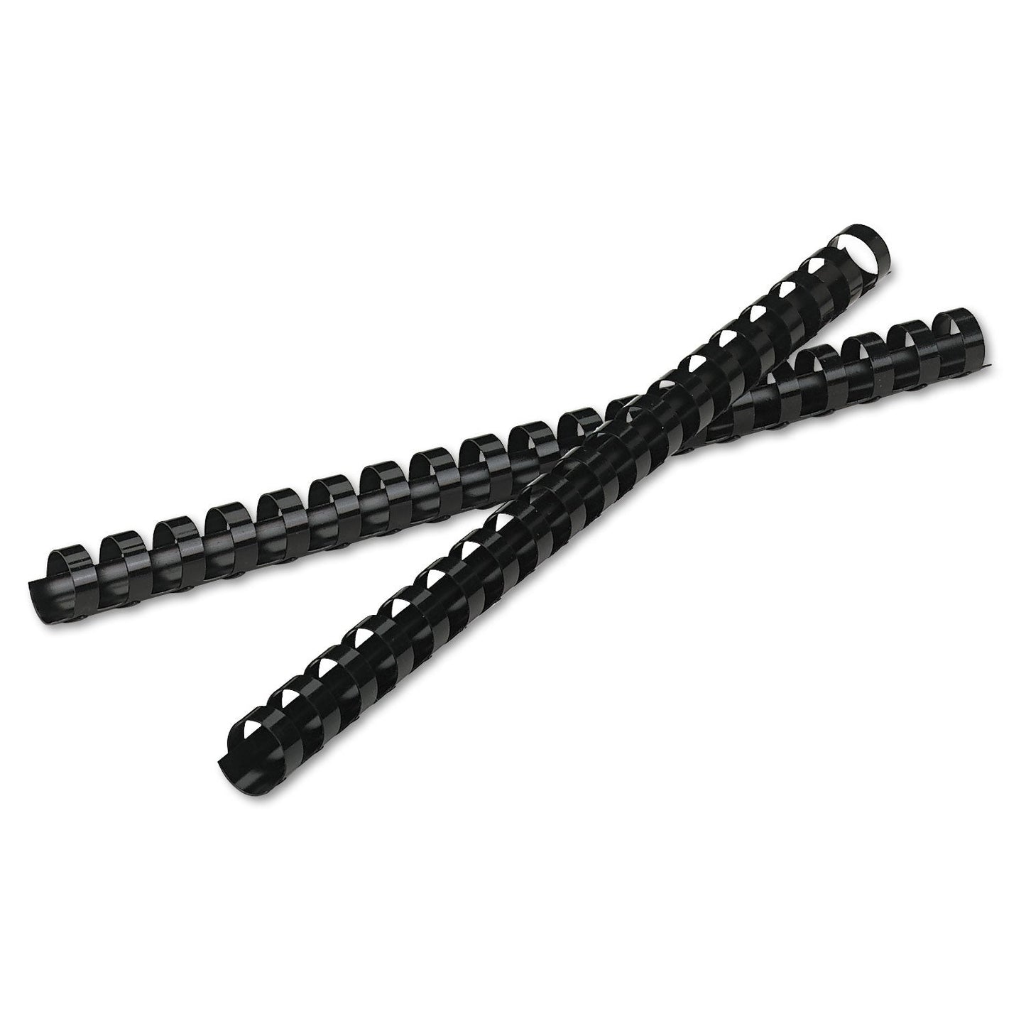 Fellowes Plastic Comb Bindings, 5/8" Diameter, 120 Sheet Capacity, Black, 25/Pack