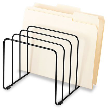 Fellowes Wire Vertical File, 5 Sections, Letter to Legal Size Files, 10.25" x 8" x 7.44", Black