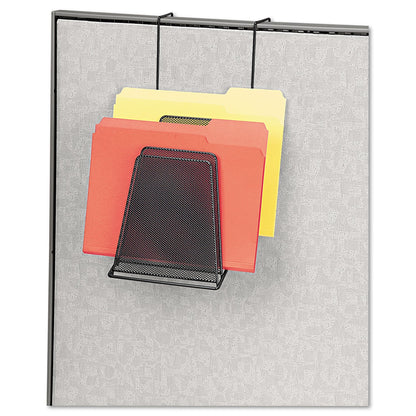 Fellowes Mesh Partition Additions Six-Step File Organizer, 7.5 x 10.63 x 17, Over-the-Panel/Wall Mount, Black