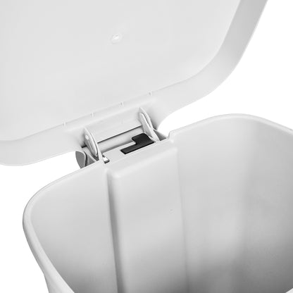 McKesson Waste Can with Step-On Pedal, Plastic, White, 15.16 x 14.76 x 26.57 Inch 16-25266