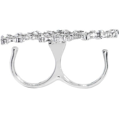 Crystalline Star Spangled Double Finger Ring