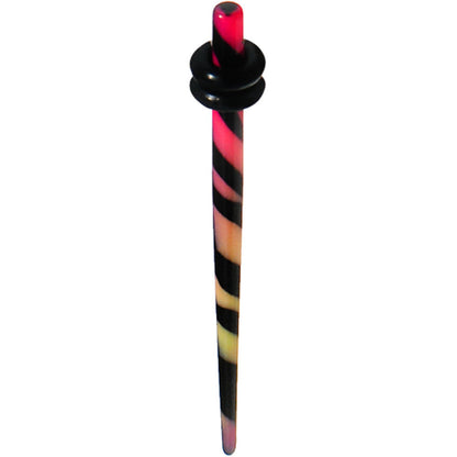 12G Multi Color Animal Logo Acrylic Ear Taper