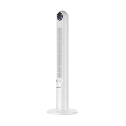 42 Inch 80 Degree Tower Fan with Smart Display Panel and Remote Control