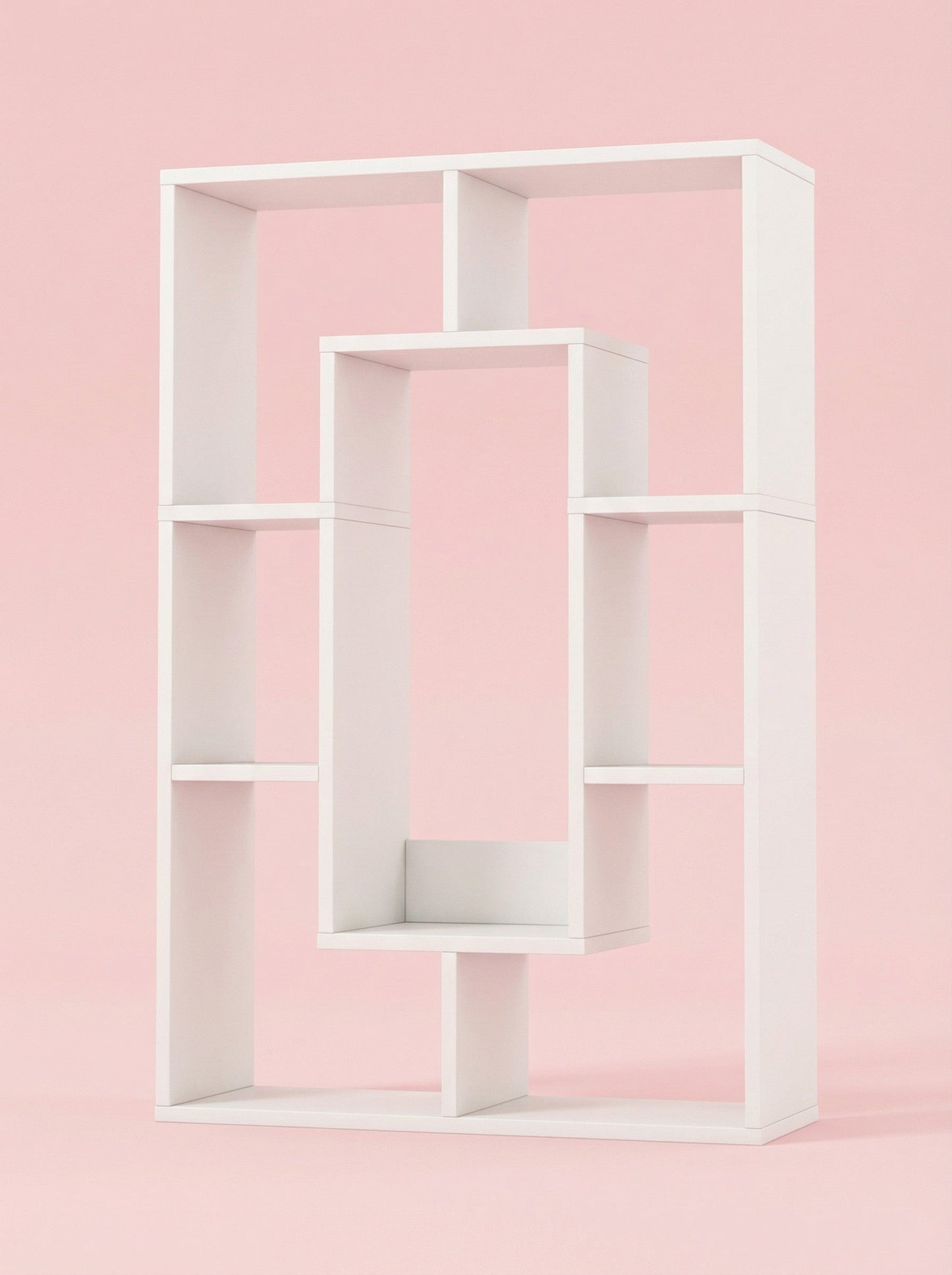 7-Tier Cube Bookshelf, Tall Narrow Bookcase for Small Spaces