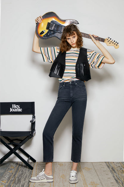 Chelsea High Rise Straight Crop Jeans HJ005 [FINAL SALE]