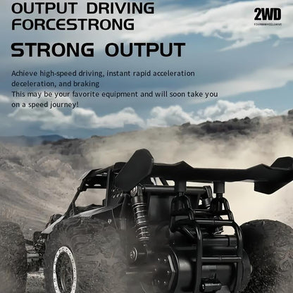 Alloy Remote Control Off-Road Vehicle, 1:16 Scale, 2.4Ghz Wireless Remote Control, Equipped with LED Headlights, Available in Black, Blue and Orange, with Shock Absorption Function.