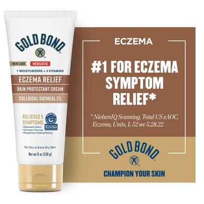 Skin Protectant Gold Bond® Eczema Relief 8 oz. Tube Unscented Cream 04116706621