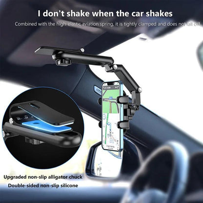 Good Quality New 1080° Multi-Function Sun Visor Universal 360 Degree Rotating Phone Holder Suitable for Any Scene Car Holder -Rotatable and Retractable