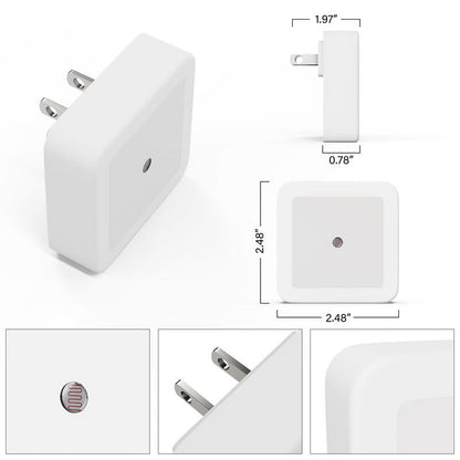 Night Light, Night Lights Plug into Wall 6-Pack, Plug in Night Light, Dusk to Dawn Nightlight Led Night Lights for Bedroom, Bathroom,Hallway Warm White Home Lighting