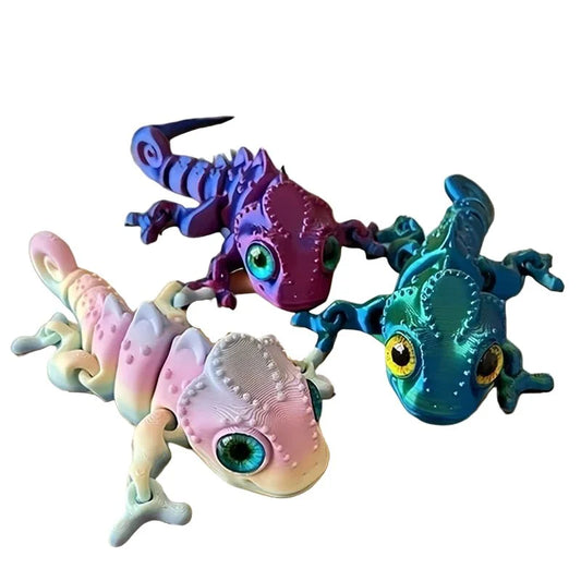 3D Printing Chameleon & Dragon Ornament | Multi-Joint Movable Colorful Desk and Home Decoration