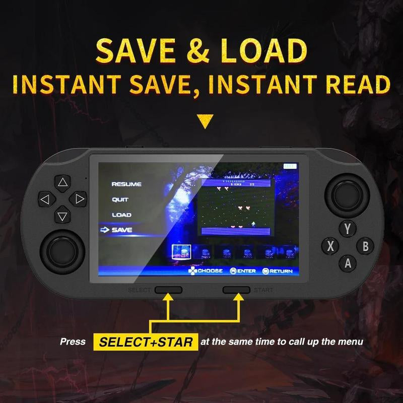SF3000 Retro Handheld Game Console with 4.5 Inch IPS Screen 3000Mah Battery & 64GB TF Card for Boys Gift Gaming & Consoles Ps Controllers Ps Accessories Controller Grips Game Stick Cyber Cables Cool Gadgets Boys Box Compact