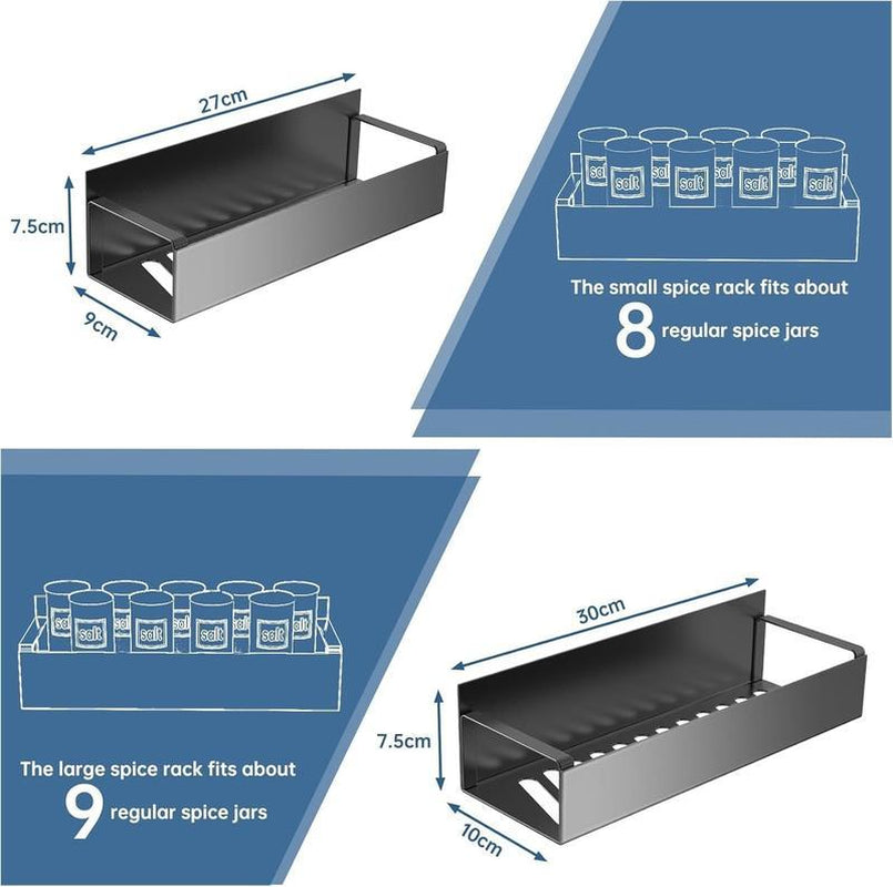 4-Pack Magnetic Spice Rack with Hooks & Paper Towel Holder | Organizer for Refrigerator, Microwave & Kitchen Gadgets | Home Organization & Christmas Decoration Gift