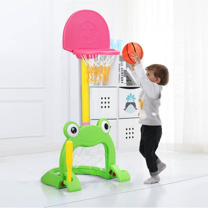 3-in-1 Kids Basketball Hoop Set Stand