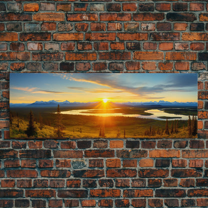 Panoramic of Denali National Park, Extra Large Wall Art, Panoramic Wall Art, Panoramic Print, Landscape Photography, Landscape Print