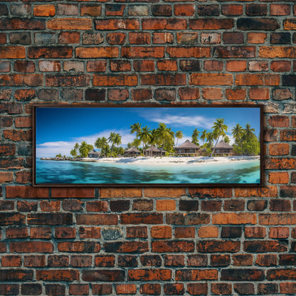 Panoramic Print of Maldives Beaches at Sunset Extra Large Wall Art, Panoramic Wall Art, Panoramic Landscape Print, Landscape Photography