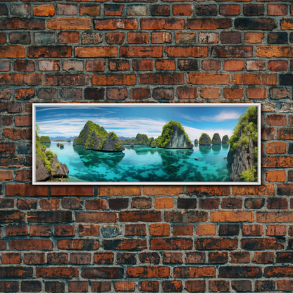 Panoramic Print of Raja Ampat Islands Indonesia Extra Large Wall Art, Panoramic Wall Art, Panoramic Landscape Print, Landscape Photography